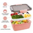 thumbnail image 1 of YAOMOBB Récipient à Salade Étanche avec Compartiments 5 Compartiments Boîte à Lunch Grande Capacité Sans BPA Récipient Empilable, 1 of 7