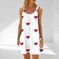 thumbnail image 1 of Ovzne Robes Grande Taille pour Femmes Rondes Robe pour Femme Mode Robe Décontractée Imprimée Sans Manches Robe de Vacances Liquidation, 1 of 5