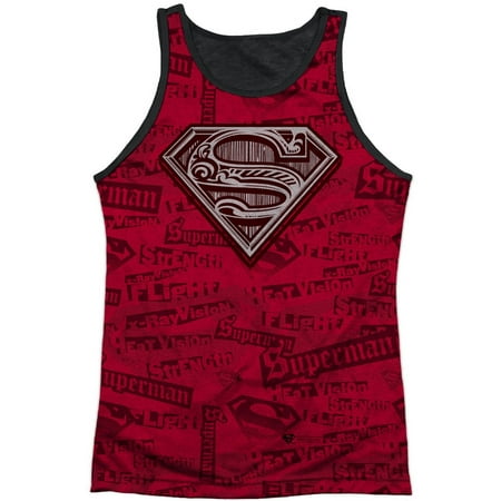 Man Front Tank - Superman Men's Super Powers Mens Tank White
