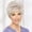 White, variant on Gray Pixie Cut Wig for Women, Fluffy Gradient Short Synthetic Wig Natural Looking Hair Replacement Wig(White,One Size)