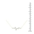 thumbnail image 5 of Anygolds 0.12ctw Diamond Heart Beat real Solid Gold Necklace - MNC0067Y Yellow Gold, 5 of 6