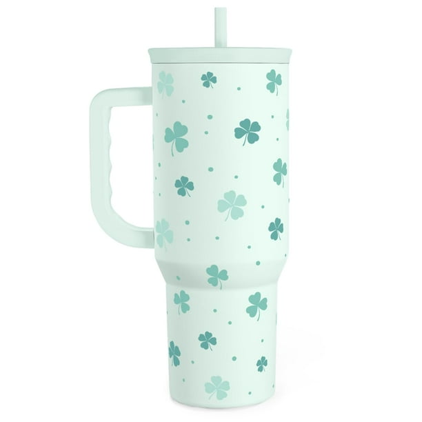 Vaso SANDJEST de acero inoxidable de 40 oz con aislamiento y asa