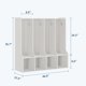 thumbnail image 2 of QinaQin Locker escolar de 4 secciones con 4 cubbies y 8 ganchos, organizador para guardería, kinder, aula o cuarto infantil, 2 of 8