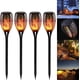 thumbnail image 1 of Piezas de luz de llama solar, luz solar para jardín, luz solar impermeable para exteriores, con llama realista, luz cálida para exteriores, 1 of 5
