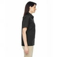 thumbnail image 2 of M545W Harriton Ladies Advantage Snap Closure Short-Sleeve Shirt Black S, 2 of 3