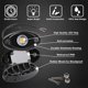 thumbnail image 2 of Luces LED para Debajo de las Ruedas de Coche Shaofei 800 lm 9 Luces LED Impermeables Color Negro, 2 of 5