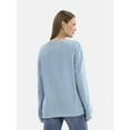 thumbnail image 5 of Time and Tru Women's and Women's Plus Crewneck Sweatshirt with Long Sleeves, Sizes XS-4X, 5 of 5