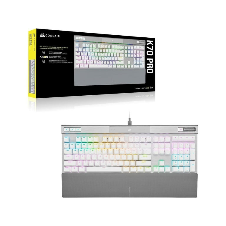 CORSAIR K70 PRO RGB Optical-Mechanical Gaming Keyboard - White