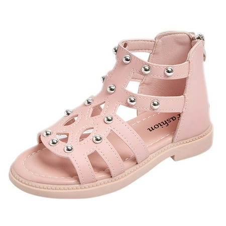 

Quealent Girls Shoes 2024 Toddler Girl Shoes Toddler Shoes Summer Toddler Kids Baby Girls Shoes Bowknot Princess Thong Sandals Shoes Pink 1