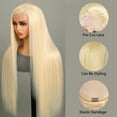 thumbnail image 3 of 30Inch 613 13x6 Lace Front Wig Human Hair 200 Density 613 Lace Front Wig Human Hair Blonde Wig Human Hair Straight Lace Frontal Wig Human Hair Pre Plucked With Baby Hair (613 Blonde Wig), 3 of 7