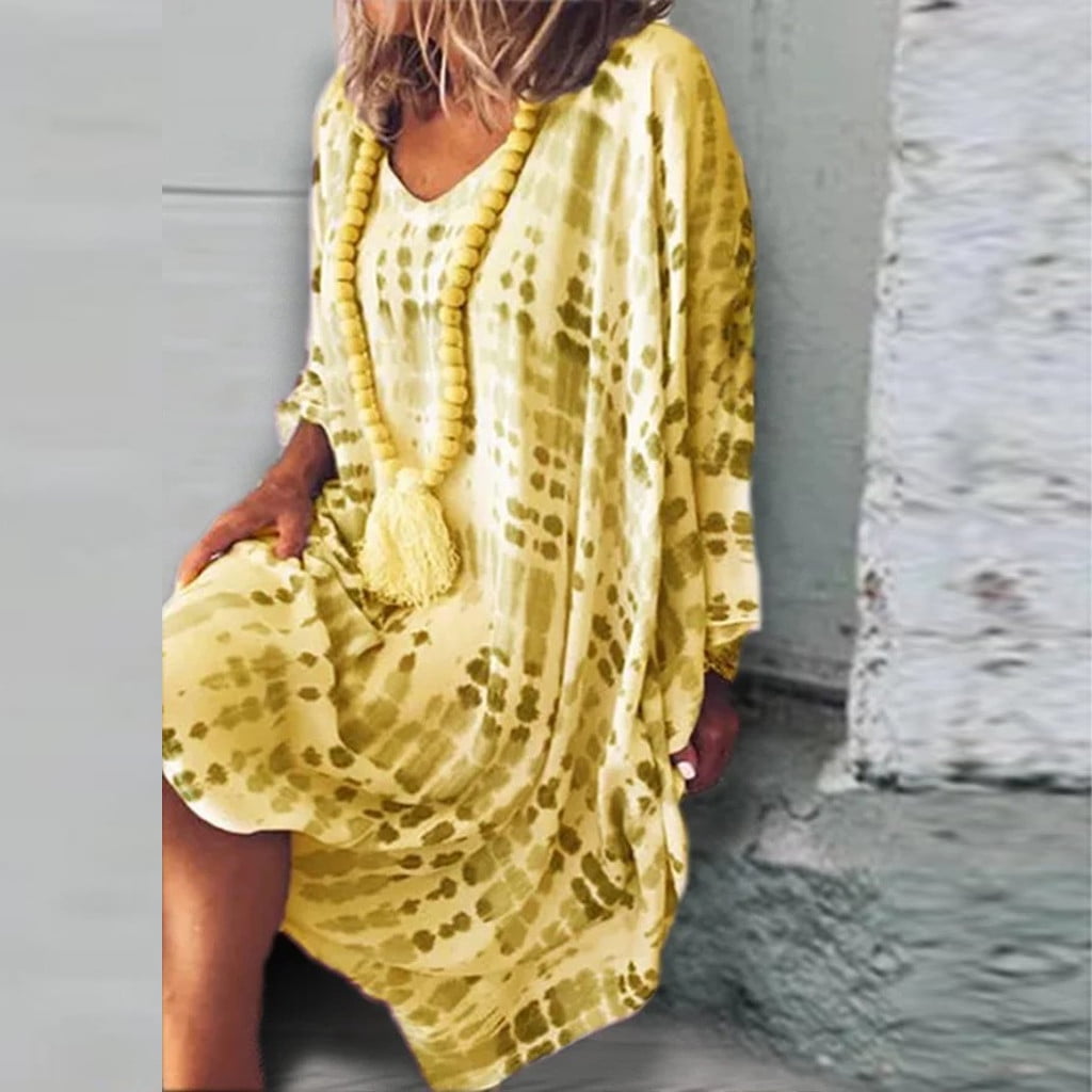 mid sleeve summer dresses