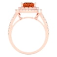 thumbnail image 4 of Halo Engagement Ring for Women - 2.07ct Simulated Red Diamond in 14K Rose Gold Promise Ring, 4 of 6