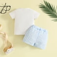 thumbnail image 4 of Gibobby Little & Big Girls Cute Outfit Sets, Crew Neck Graphic Print Summer 2-Pieces Short Sleeve Shirt and Shorts Sets Gray Size 5 T,2-3 Years,White, 4 of 7