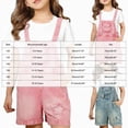 thumbnail image 3 of WXFAZCVU Girls Denim Overalls Kids Summer Short Rompers with Pockets Cotton Jumpsuits Size 13-14 Years, 3 of 3