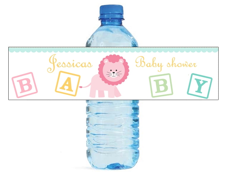 Details about   100 Its A Girl Baby Shower Birthday Celebration Water Bottle Labels 8"x2" 