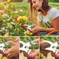 thumbnail image 4 of Juego de herramientas de jardín JUMPHIGH de 10 piezas con estampado floral y estuche, 4 of 7