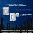 thumbnail image 2 of Gem Stone King 14K White Gold White Zirconia Stud Basket Setting Earrings for Women Men | 8.04 Cttw | Gemstone Birthstone | Octagon 9X7MM | Double Notch | Gold Earrings for Women Men, 2 of 6