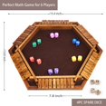 thumbnail image 2 of Juego de dados Shut The Box, tablero de madera para 6 jugadores, Vamslove, 2 of 6