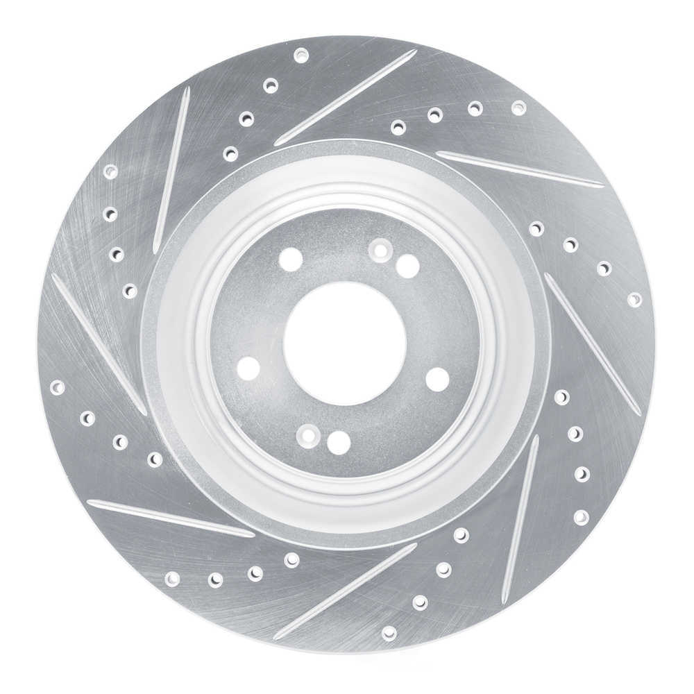 Dynamic Friction Company 631-03070L DFC Brake Rotor - Drilled And Slotted - Silver
