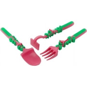 Constructive Eating Made in USA Garden Fairy Set of 3 Utensils for Toddlers, Infants, Babies and Kids - Made With Materials Tested for Safety