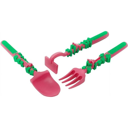 Constructive Eating Made in USA Garden Fairy Set of 3 Utensils for Toddlers, Infants, Babies and Kids - Made With Materials Tested for Safety