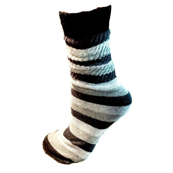 Women's Slouch Socks, Size 9-11, Multicolor Stripes