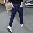 thumbnail image 4 of TBWNWG Boys 5t Jeans,Boys Regular Straight Fit Jeans Casual Denim Pants Stretch Denim Pants,Sizes 13-14 Years, 4 of 7
