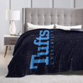 thumbnail image 4 of Tufts University Logo Fleece Blanket, Very Soft Microfiber Flannel Blanket for Couch Warm and Cozy for All Seasons, 4 of 8