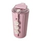 thumbnail image 4 of Taza de café portátil de acero inoxidable 304 con aislamiento, reutilizable, con infusor de té. Rosado, 4 of 9