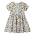 thumbnail image 6 of Gubotare Kids Dresses Girls Short Sleeve Dress Summer Kids Toddler Twirl A Line Solid Color T-Shirt Dress for School Casual Size 6-7 (Green,6-7 Years), 6 of 9