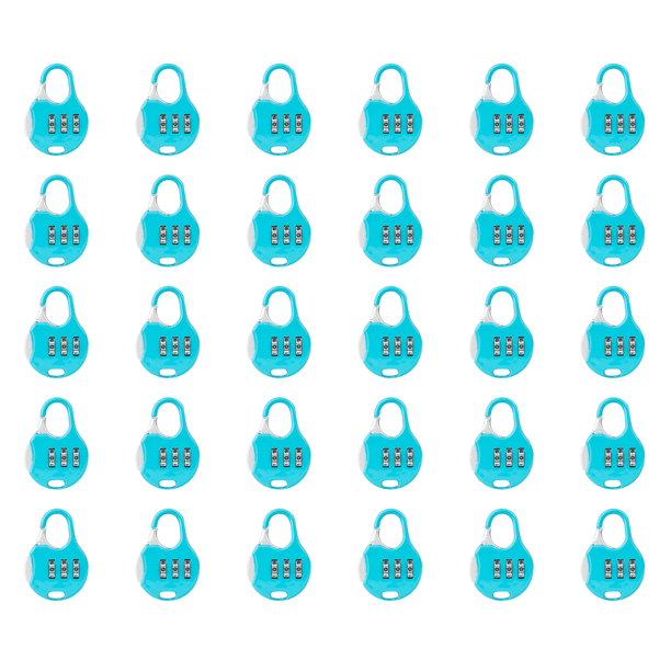 Cerradura Antirrobo para Mochila Escolar Con Contraseña Combinación 3 Dígitos () Azul