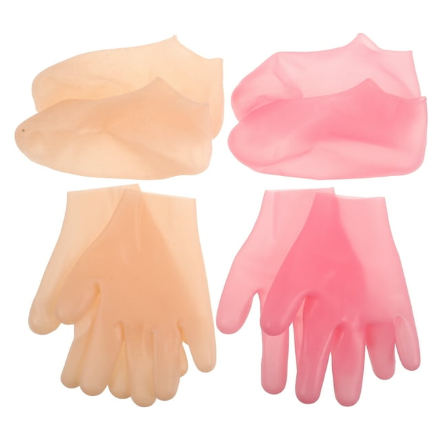 SHISUYAN 1 Set of Silicone Foot Mask Socks Dry Cracked Feet Moisturizing Foot Masks for Soft Smooth Feet Moisture Gloves Dry Hand Moisturizing Gloves Caring Socks