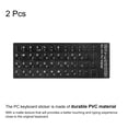 thumbnail image 3 of Etiquetas de teclado hebreo para PC, etiquetas de teclado con fondo negro y letras blancas, 2 piezas, 3 of 3