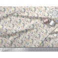 thumbnail image 1 of Soimoi Orange Modal Satin Fabric Leaves & Floral Hand Drawn Print Sewing Fabric Yard 42 Inch Wide, 1 of 2