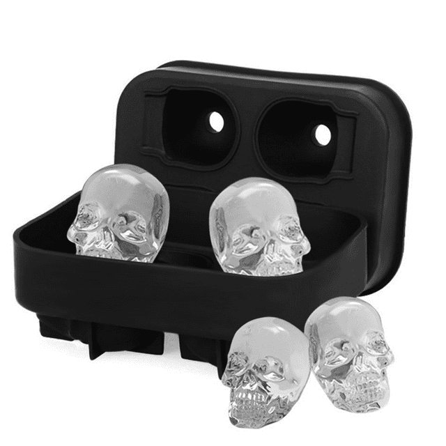Molde de cuatro cubitos de hielo con forma de calavera Adepaton CPB-US-CJZ121