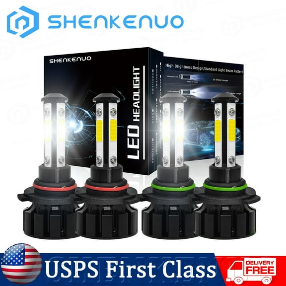 For Chevy Silverado 1500 2500 1999-2006 Combo 9005 9006 LED Headlight Bulbs High&Low Beam Kit,4pcs
