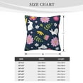 thumbnail image 4 of ZICANCN Cartoon Cute Bunny Blue Throw Pillow Covers, Bed Couch Sofa Knit Decorative Pillow Covers for Living Room Farmhouse, 24"x24", 4 of 8