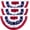 rwb-3pcs, variant on 2x4 Ft American Pleated Fan Flag (Set of 4) – Patriotic Half Fan Bunting, 4th of July Memorial Day Decorations for 250th Anniversary