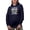 Navy Blue, variant on I Like Orcas and Maybe 3 People - Introvert Orca Lover, Black Hooded Sweatshirt or Hoodie, Medium