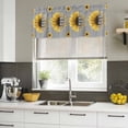 thumbnail image 5 of 2 Pack Valances for Windows, Yellow Sunflowers Window Valances for Living Room/Bedroom/Bathroom, Floral You Are My Sunshine Grey Quotes Light Filtering Kitchen Curtain Valance 42"W x12" L, 5 of 9