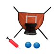 thumbnail image 2 of Mini trampolín, aro de baloncesto, portería de baloncesto, aro desprendible para mates, fácil instalación, accesorios de fijación para trampolín naranja, 2 of 8