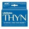 Lifestyles Thyn Premium Lubricated Thyn Latex Condoms, 12-count