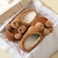 thumbnail image 4 of Fuzzy Slippers for Women 2025 Cute Bow Fleece Lined Winter Warm Cozy Slip On Slippers Indoor Platform House Shoes, 4 of 8