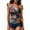 Watermelon Red, variant on FAFWYP Women's Tankini Bathing Suits Tummy Control Two-Piece Swimsuits Front Tie Stripe Halter Swim Dress with Boy Shorts