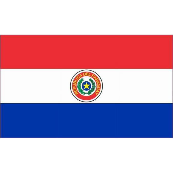 5in x 3in Paraguay Flag Sticker Vinyl Vehicle Window Bumper Decal Stickers