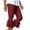 Wine B, variant on Mgmyaa Women's Ruffle Hem Capri Leggings High Waisted with Pockets 4-Way Stretch Summer Yoga Pants for Active