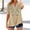 Orange, variant on Going Out Tops Women, Floral Embroidery V - Neck 3/4 Sleeve Blouse with Button Front for Craft Workshops & Boutique Shopping