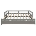 thumbnail image 5 of Extendable Daybed with Trundle Beds, Wood Daybed Frame with Pull Out Trundle, Twin to King Design Extending Daybed for Kids Girls Boys Teens Adults, No Box Spring Required, Gray, 5 of 7