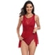 thumbnail image 4 of Trajes de baño para mujer, Trajes de baño para mujer, Traje de baño deportivo de mujer con falda de malla extragrande, Traje de baño para mujer, 4 of 4