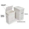 thumbnail image 6 of Badger Basket Wicker Two Hamper Set with Liners - White, 6 of 7
